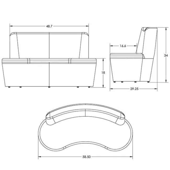 Smith System Flowform Learn Lounge Package, 7 Piece Group Work Pod^ Cafe Table & Chair Sets|Breakroom & Café