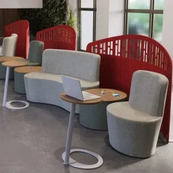 Smith System Flowform Oval Laptop Side Lounge Table^ Waiting & Reception