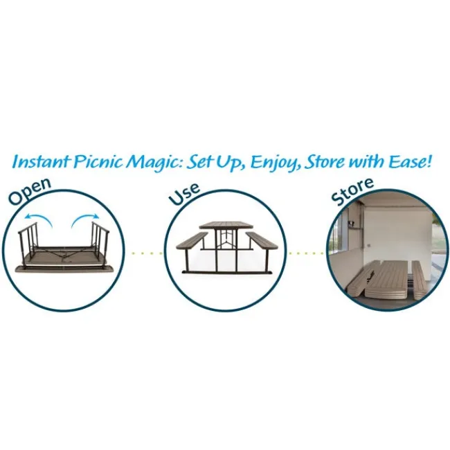 National Public Seating Folding Picnic Table^ Picnic Tables|Outdoor Picnic
