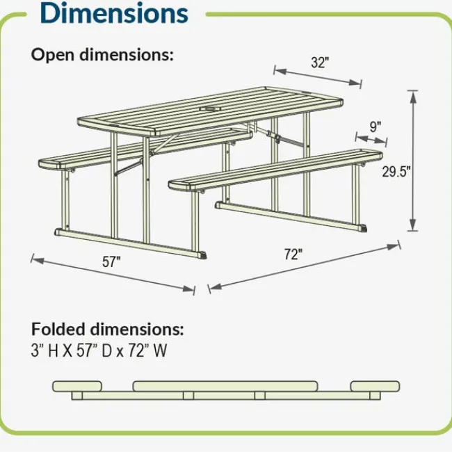 National Public Seating Folding Picnic Table^ Picnic Tables|Outdoor Picnic