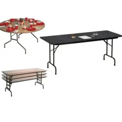 Correll Folding Tables with 3/4'' Thick Laminate Top^ Folding