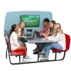 BioFit Fold & Roll Booths w/ High Partition^ Multimedia|Cafeteria Booths