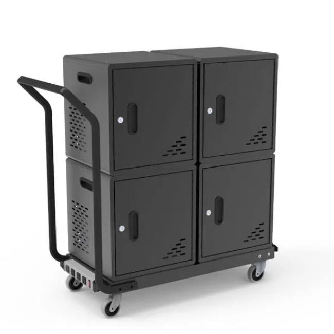 Luxor Four Modular Charging Cabinets & Double Dolly w/ Handle Bundle^ Charging Stations