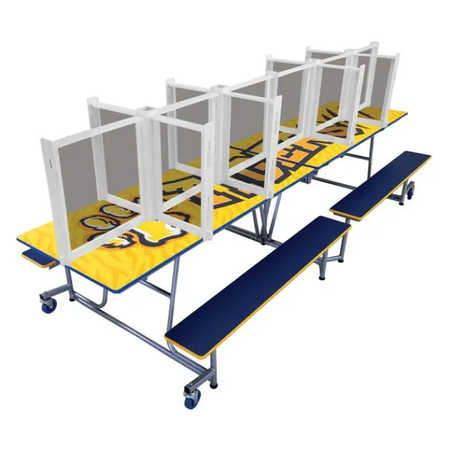 AmTab Freestanding Ultraboard Table Shields^ Cafeteria|Cafeteria Tables