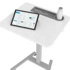 Haskell Fuzion Sit to Stand Adjustable Desk w/ Grommet (22'' x 26'') - Quick Ship^ Stand-Up Student Desks|Instructor Desks