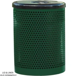 Ultra-Play 55 Gallon Outdoor Metal Trash Receptacles^ Trash & Recycling Bins