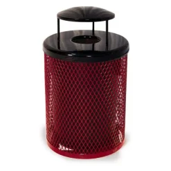 Ultra-Play 55 Gallon Outdoor Metal Trash Receptacles^ Trash & Recycling Bins