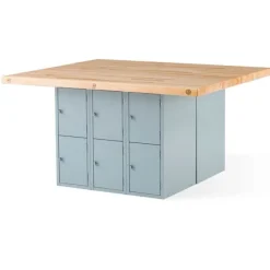 Montisa Hard Maple Top Workbench with Locker Storage^ Makerspace & Shop|Art Tables