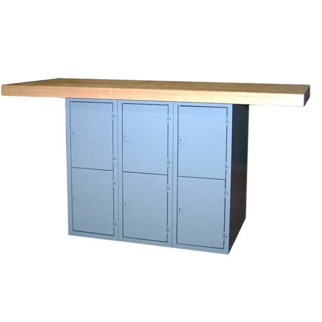 Montisa Hard Maple Top Workbench with Locker Storage^ Makerspace & Shop|Art Tables