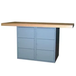 Montisa Hard Maple Top Workbench with Locker Storage^ Makerspace & Shop|Art Tables