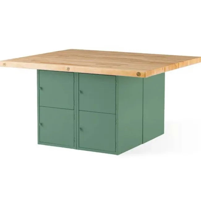 Montisa Hard Maple Top Workbench with Locker Storage^ Makerspace & Shop|Art Tables