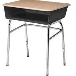 Columbia Hard Plastic Open Front Desk w/ Solid Book Box^ Open Front School Desks