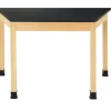 Diversified Spaces Hardwood Science Lab Table - ChemGuard 60''x 30'' x 30'' Trapezoid (Maple)^ Science|Science Tables