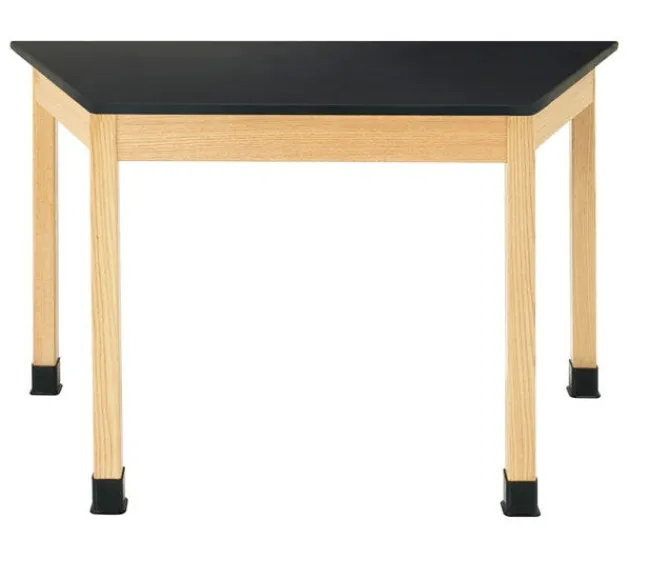 Diversified Spaces Hardwood Science Lab Table - Laminate 60'' x 24'' x 30'' Trapezoid (Maple)^ Science|Science Tables