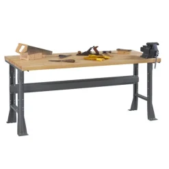 Tennsco Hardwood Top Workbenches with Flared Legs^ Makerspace & Shop|Art Tables