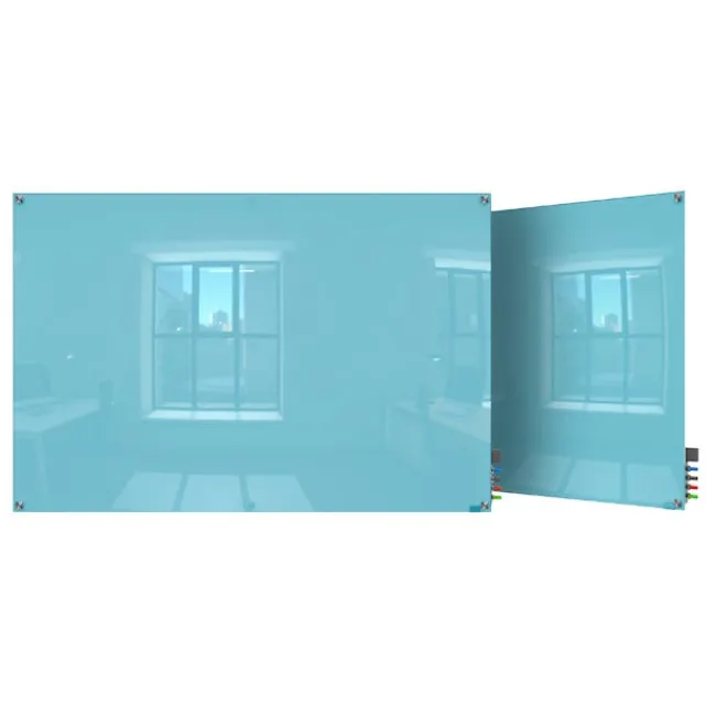 Ghent Harmony Color Glass Markerboards w/ Square Corners^ Glass Boards