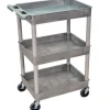 Luxor Heavy-Duty Utility Carts w/ 3 Tub Shelves^ Utility Carts