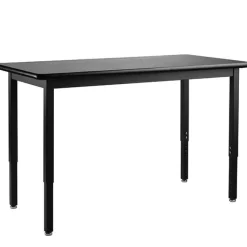 National Public Seating Height Adjustable Steel Science Table with Laminate Top (24'' x 72'')^ Science|Science Tables