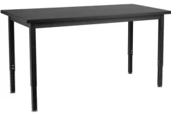 National Public Seating Height Adjustable Steel Science Table with Phenolic Top (30'' x 72'')^ Science|Science Tables