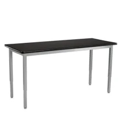 National Public Seating Height Adjustable Utility Table with Laminate Top (24'' x 60'' Rectangle)^ Training & Seminar