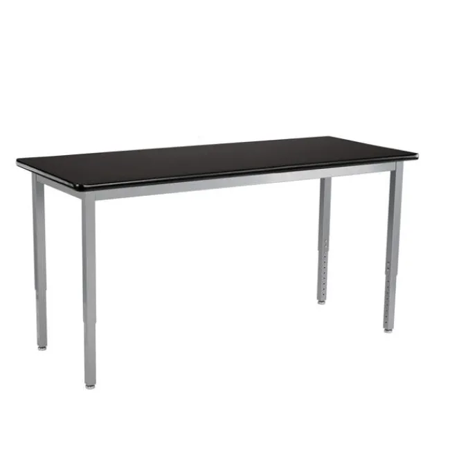 National Public Seating Height Adjustable Utility Table with Laminate Top (24'' x 54'' Rectangle)^ Training & Seminar