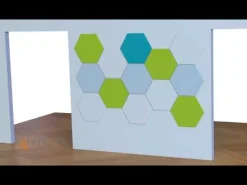 Ghent Hex Glass Markerboard (18