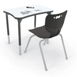 Mooreco Hierarchy Beluga Dry Erase Student Desk (35