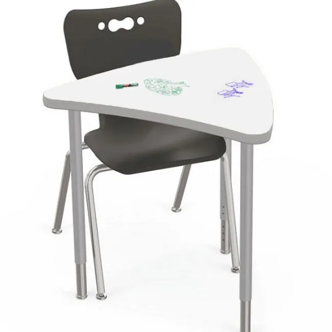 Mooreco Hierarchy Creator Chevron Desk with Dry Erase Top^ Collaborative Desks|Dry Erase Desks