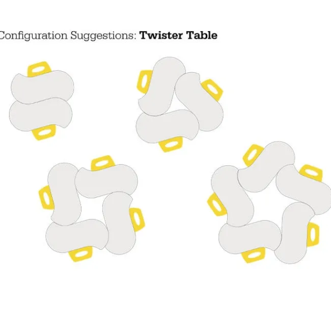 Mooreco Hierarchy Dry Erase Twister Table (Small)^ Dry Erase