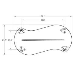 Mooreco Hierarchy Dry Erase Twister Table (Small)^ Dry Erase