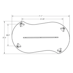 Mooreco Hierarchy Dry Erase Twister Table (Large)^ Dry Erase