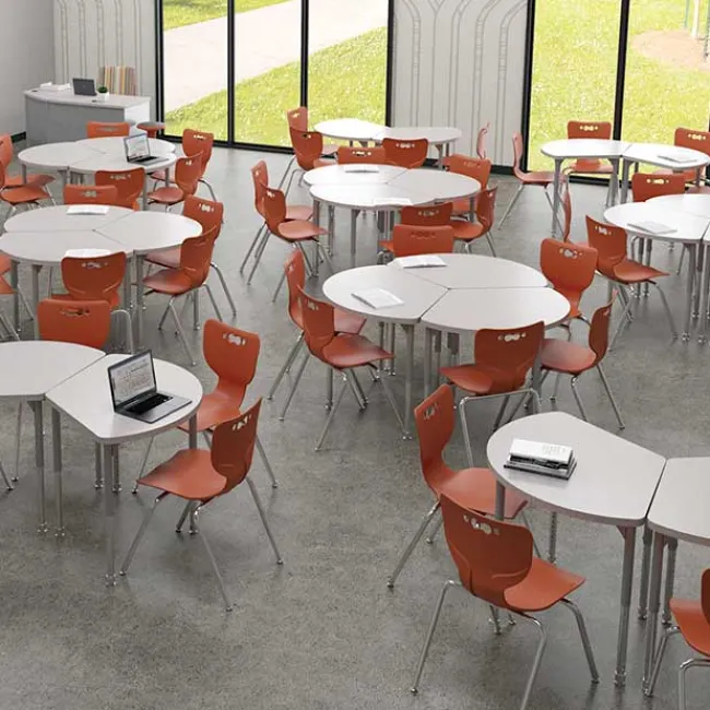 Mooreco Hierarchy Gather Dry Erase Collaborative Student Desk^ Collaborative Desks|Dry Erase Desks