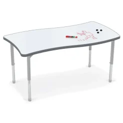 Mooreco Hierarchy Porcelain Steel Dry Erase Activity Tables^ Dry Erase