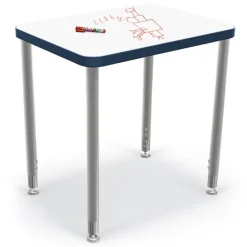 Mooreco Hierarchy Rectangle Snap Desk with Dry Erase Top (29'' x 20'')^ Dry Erase Desks