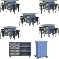 CEF High School 30 Student Classroom Package^ Activity Table & Chair Packages|Classroom Desks & Chairs
