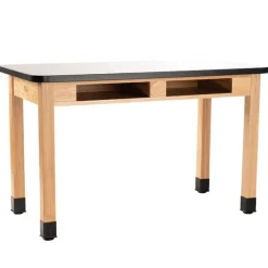 National Public Seating 36'' H Whiteboard Top Science Lab Table w/ Book Compartments (48'' x 24'')^ Science|Science Tables