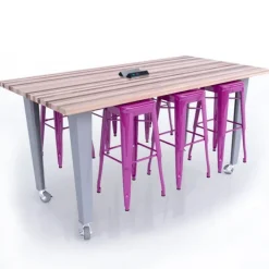 CEF IDEA Island Makerspace Tables with Metal Stools^ Makerspace & Shop|Makerspace Stem Packages