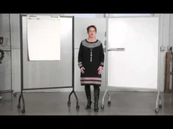 Safco Products Impromptu Collaboration Whiteboard Screen^ Mobile Reversible Boards