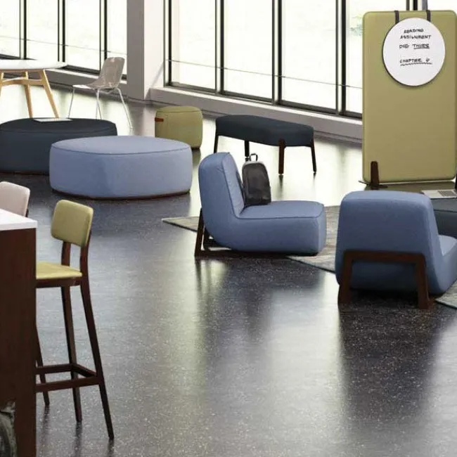 Community Indie Small Square Pouf - 12" H^ Soft Seating
