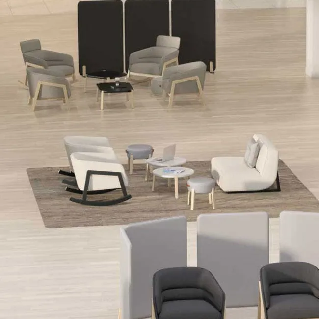 Community Indie Square Ottoman - 16-1/2" H^ Soft Seating
