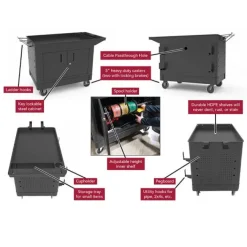 Luxor Industrial Locking Cabinet Utility Cart^ Utility Carts|Storage Carts