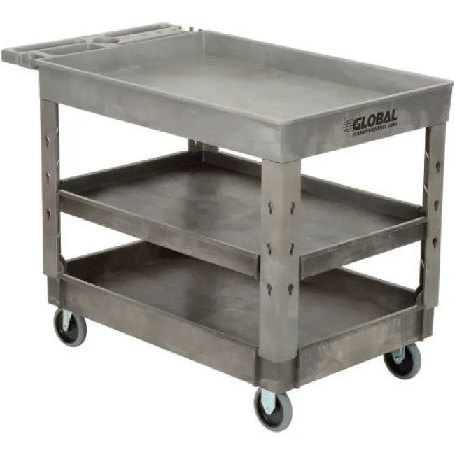 Global Industrial Industrial-Strength Plastic Utility Carts^ Utility Carts