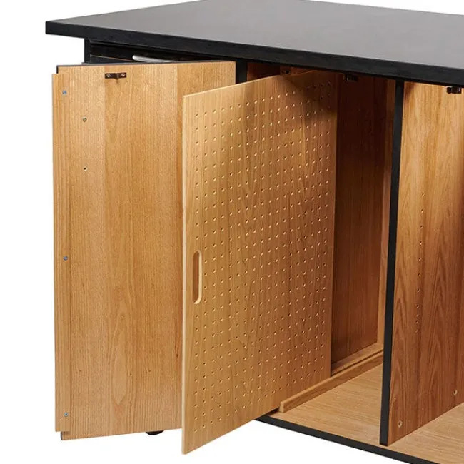 National Public Seating Instructor Mobile Science Cabinet with Chem-Res Top (48" x 28")^ Lab Storage|Science Storage