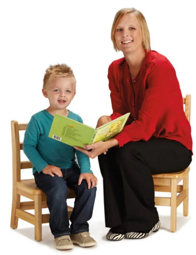 Jonti-Craft Instructors Ladderback Wooden Chair (Adult)^Kids Kids Chairs