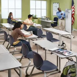 KI Intellect Wave Cantilever School Desks^ Open Front School Desks