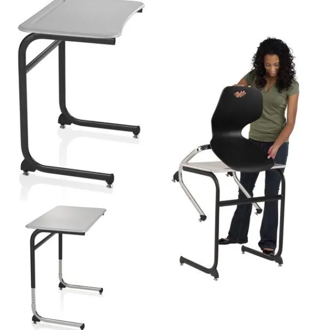 KI Intellect Wave Cantilever School Desks^ Open Front School Desks