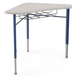 KI Intellect Wave Linear Tripod Adjustable Hard Plastic Student Desk^ Collaborative Desks|Open Front School Desks