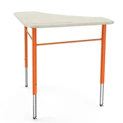 KI Intellect Wave Linear Tripod Adjustable Hard Plastic Student Desk^ Collaborative Desks|Open Front School Desks