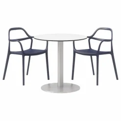 KFI Seating Ivy Round Table and Dali Stack Chair Package^ Restaurant & Cafe|Cafe Table & Chair Sets