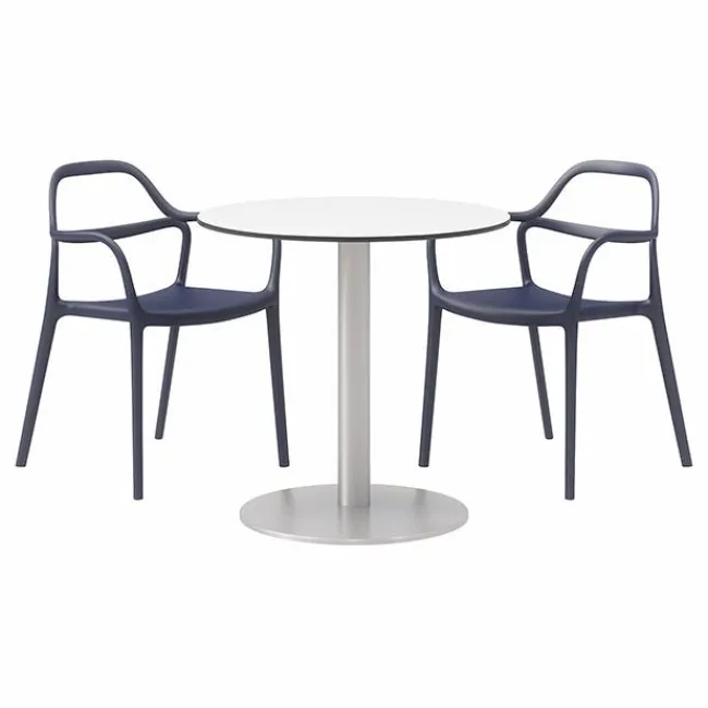 KFI Seating Ivy Round Table and Dali Stack Chair Package^ Restaurant & Cafe|Cafe Table & Chair Sets